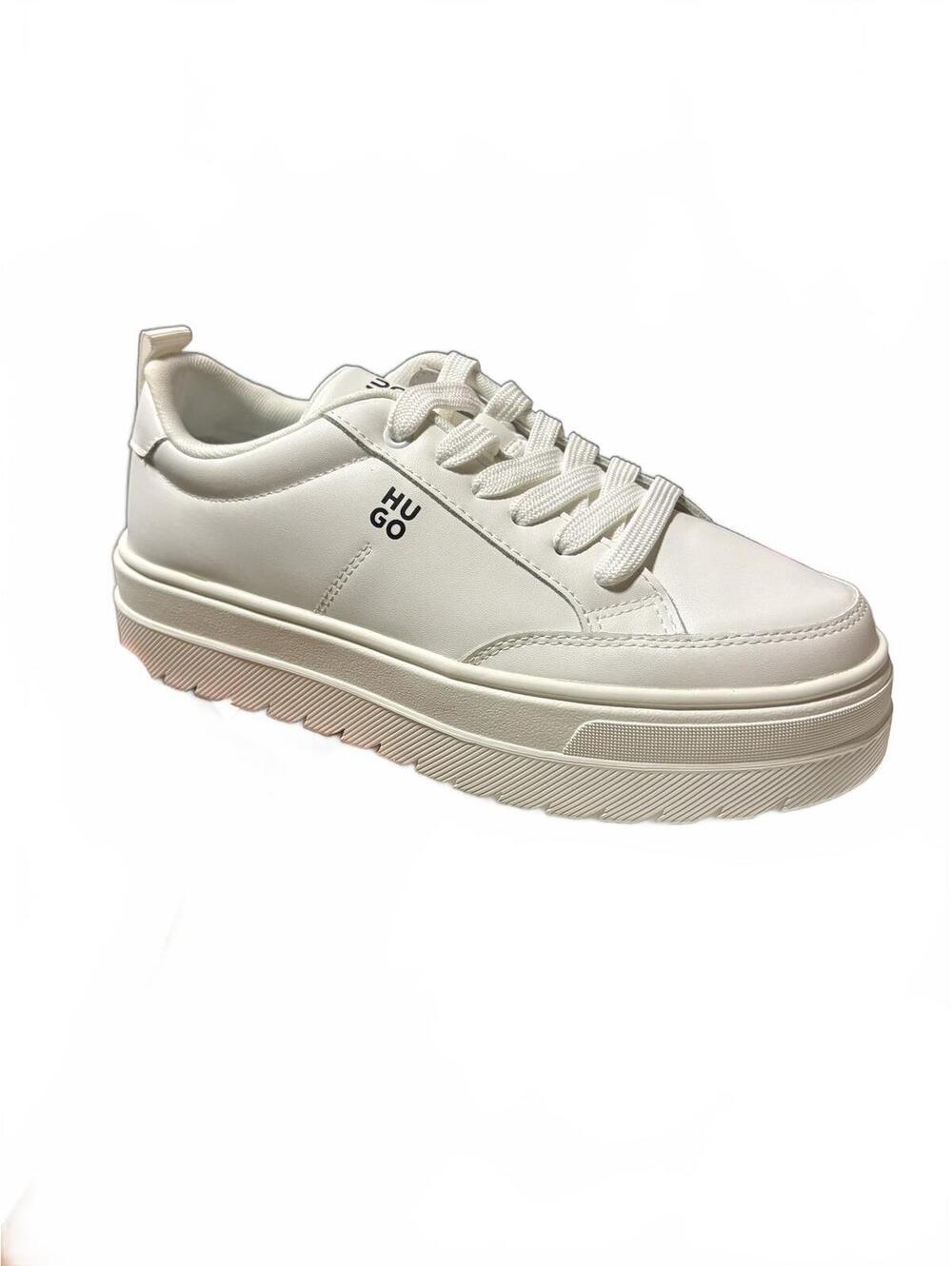 HUGO brand white platform sneakers in EU size 38.
